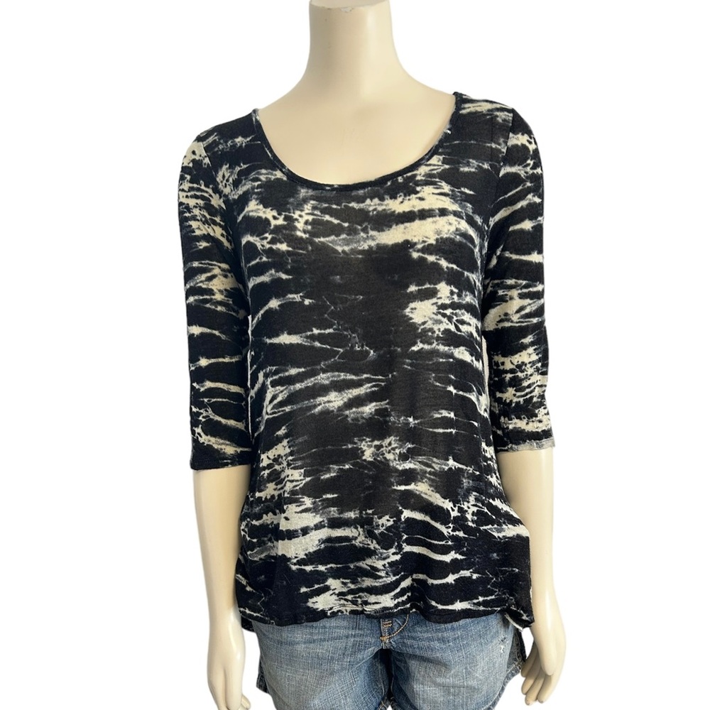 Cookies Hawaii Black Tie Dye Knit‎ Top Womens Medium